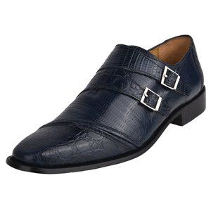 GRACE Genuine Leather Oxford Style Monk Straps